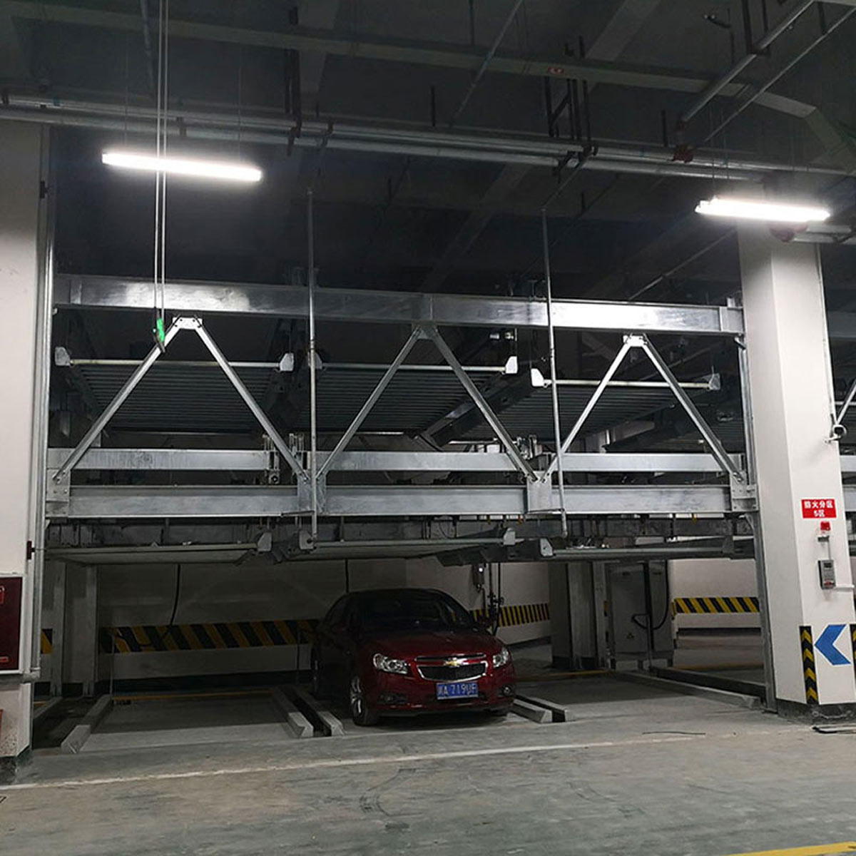 四柱式机械式立体停车设备二手升降横移式停车设备租赁经营